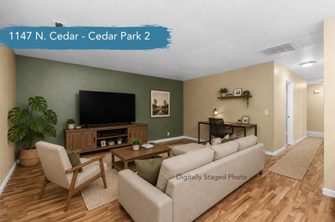 Floor plan for 4 beds, 2 baths, 1500 sqft